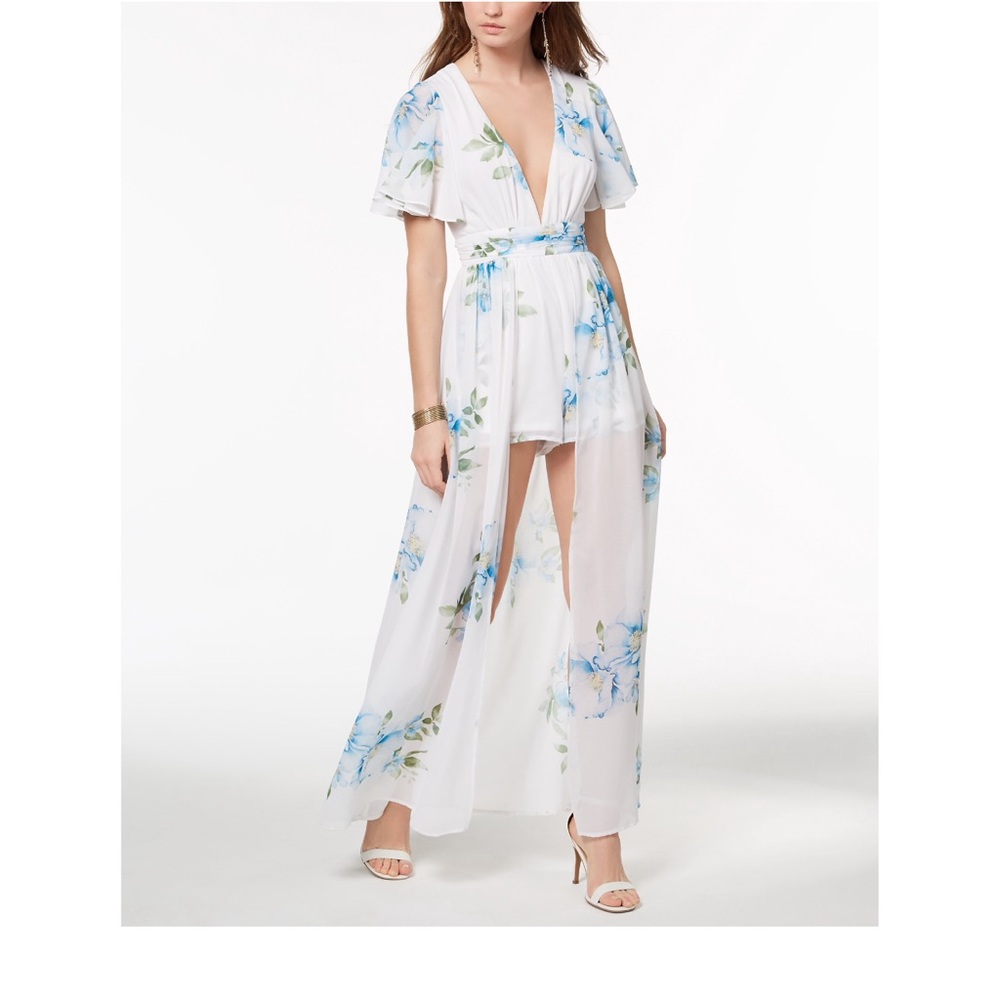 High low romper dress